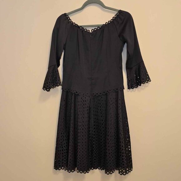 Banana Republic Limited Edition Off Shoulder Eyelet Dress Mink Grey - Picture 9 of 15
